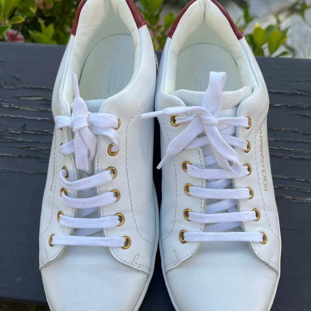 D&G Kids Bassa Leather Sneakers From 5 to 7 Years Old Size 3
